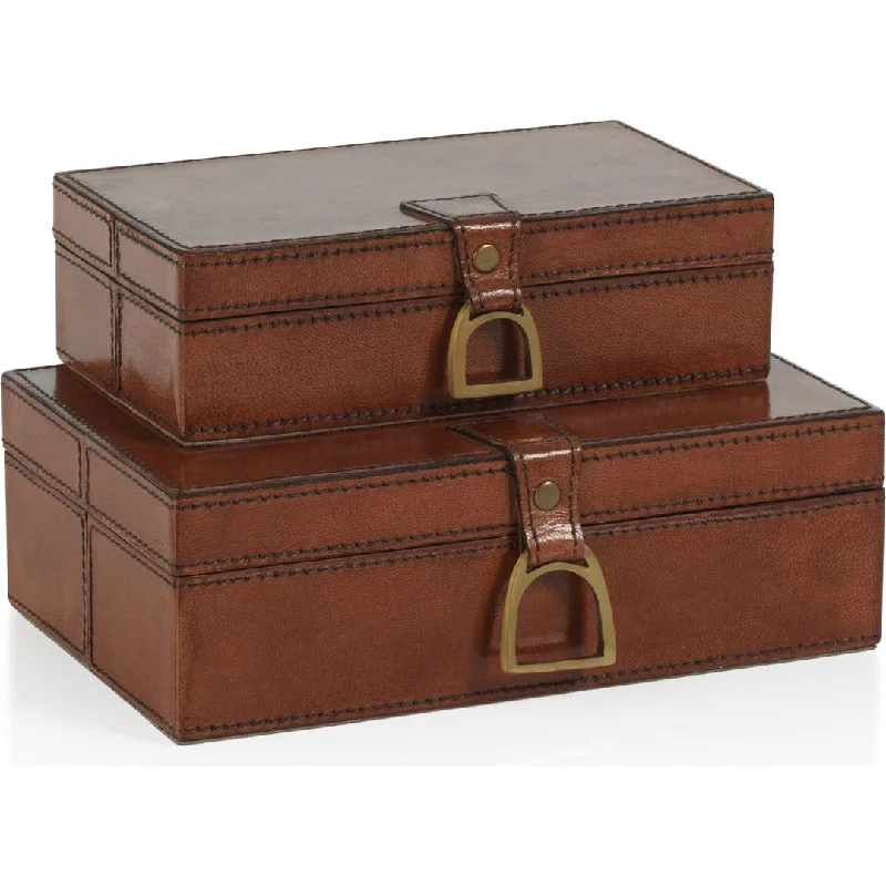 Chadwell Rectangular Leather Decorative Box