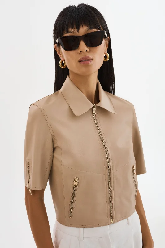 SEVANA | Reversible Leather Jacket Fur-Trimmed Winter Coat