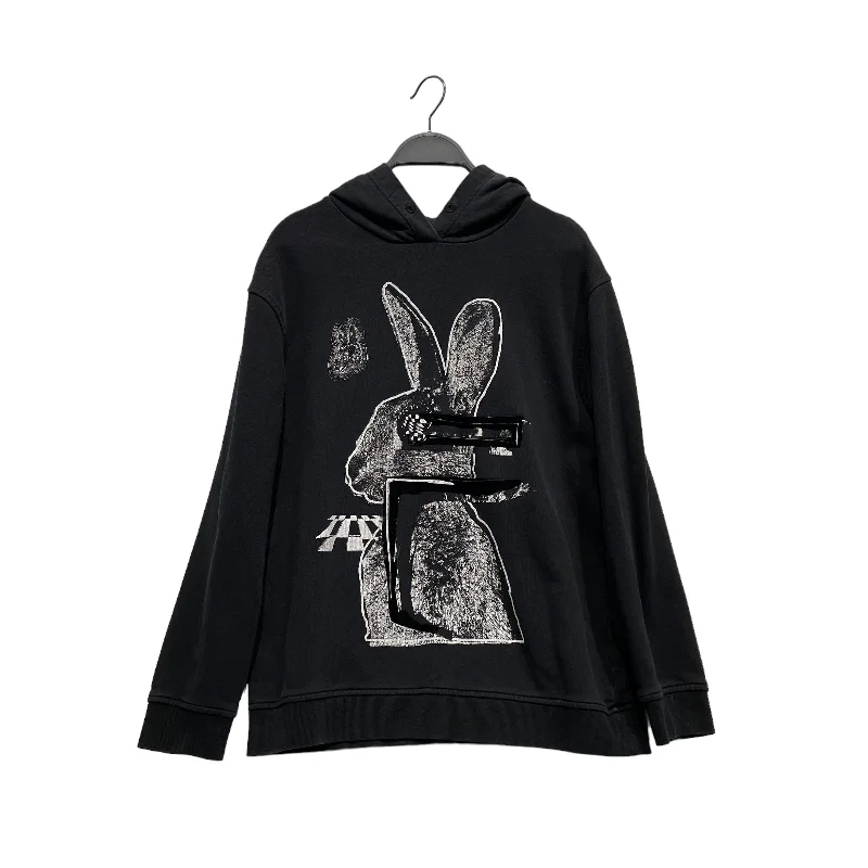 McQ/Hoodie/S/Cotton/BLK/BUNNY HOODIE Hoodie with Monochrome Minimalist Simple