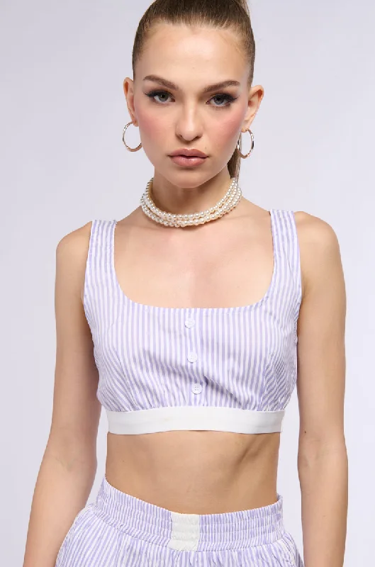 ROWAN POPLIN STRIPE BRALETTE