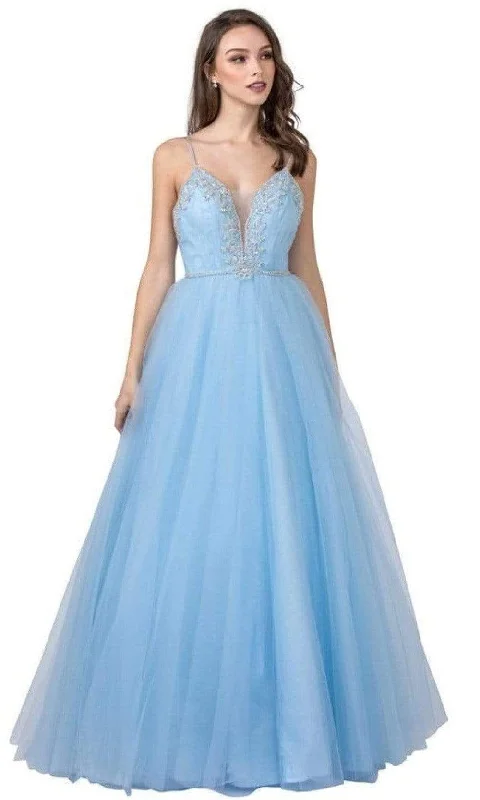 Aspeed Design - L2379 Beaded Full Length Simple Prom Dress