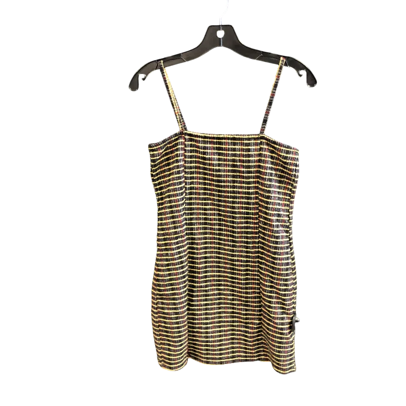 Dress Casual Short By Top Shop In Black & Yellow, Size: 6